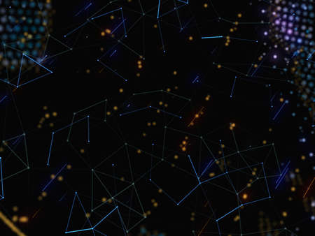 Abstract Background With Connecting Dots And Linesの写真素材