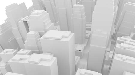 Aerial view of cityscape backgroundの写真素材