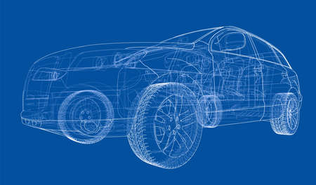 Car sketch. Vectorのイラスト素材