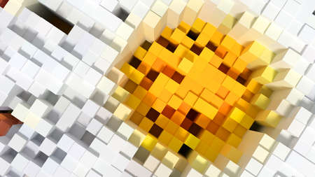 Abstract background of cubes of different colorsの写真素材