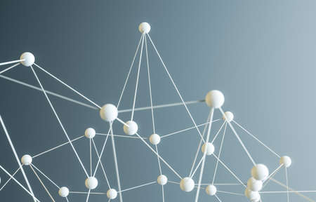 Abstract 3d rendering of chaotic structureの写真素材