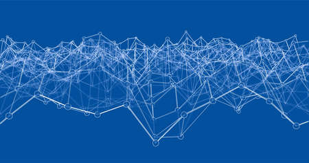 Creative social network. Vector rendering of 3d
