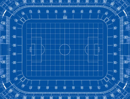 Soccer Stadium or Football Arena Concept. Vectorのイラスト素材