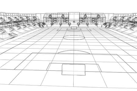 Soccer Stadium or Football Arena Concept. Vectorのイラスト素材