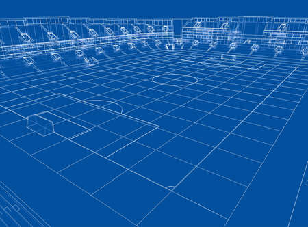 Soccer Stadium or Football Arena Concept. Vectorのイラスト素材