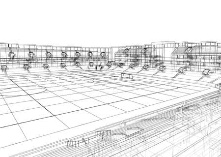 Soccer Stadium or Football Arena Concept. Vectorのイラスト素材