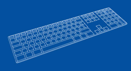 Computer keyboard outline.のイラスト素材