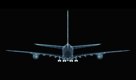 Abstract digital airplaneの写真素材