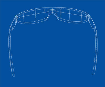 VR Virtual Reality Glasses Concept. Vector