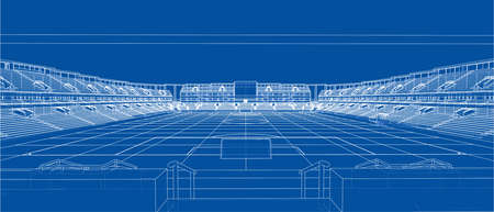 Sketch of Football stadiumの写真素材