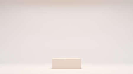 Cube in the studio. 3d illustraion