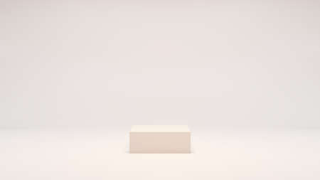 Cube in the studio. 3d illustraionの写真素材