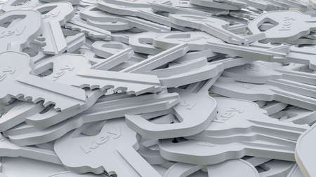 Abstract background of white keysの写真素材