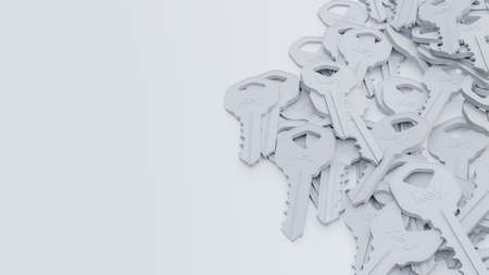 Abstract background of white keysの写真素材