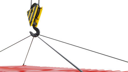 Crane hook isolatedの写真素材