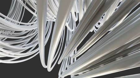 Abstract white smooth lines on gray background