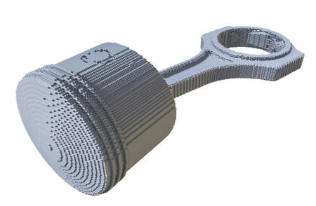3d printed car piston isolated