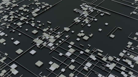 Abstract Technology Background With Cubes