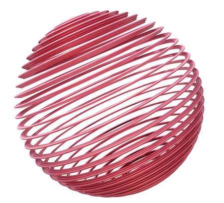 Abstract pink spiral sphere