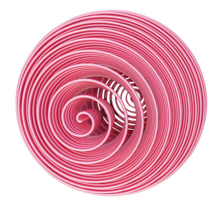Abstract pink spiral sphere