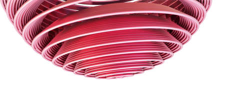 Abstract pink spiral sphere
