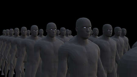 Crowd of 3d people. 3D illustration