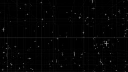 Perspective 3D grid on black backgroundの写真素材