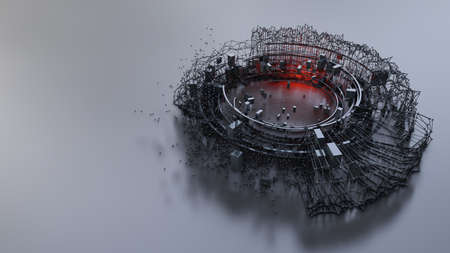 Concept Design Abstract Architecture or HUD Element or Space Station