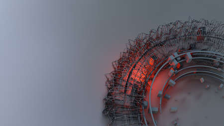 Concept Design Abstract Architecture or HUD Element or Space Station