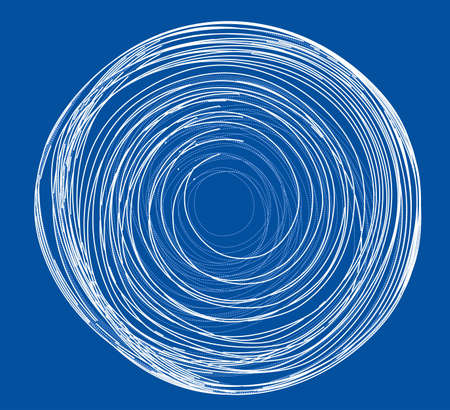 Sphere of spirals outline. Vectorのイラスト素材