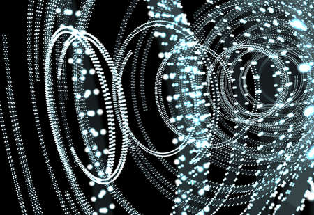 Abstract futuristic HUD object consist of glowing circles