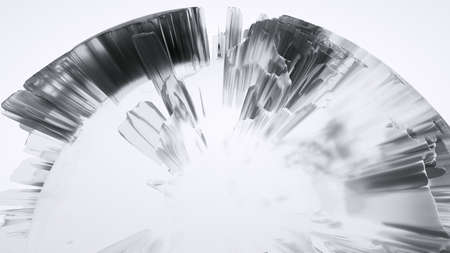 Clear glass Earth on white backgroundの写真素材