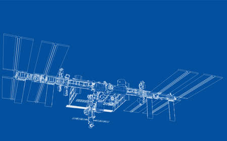 Abstract Spaceship Outline. Vector
