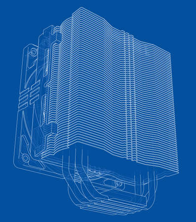 Cpu Coller Concept. Vectorのイラスト素材