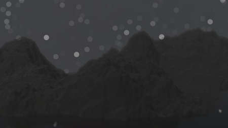 Night time nature landscape and stary skyの写真素材