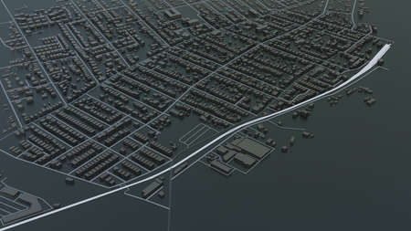 3D futuristic city architecture