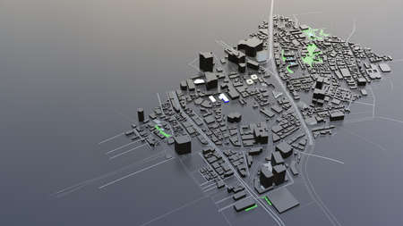 3D futuristic city architecture