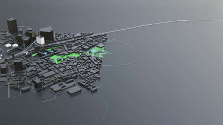3D futuristic city architecture