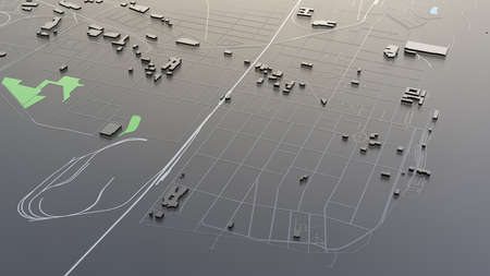 3D futuristic city architecture