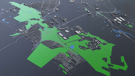 3D futuristic city architecture