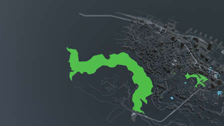 3D futuristic city architecture