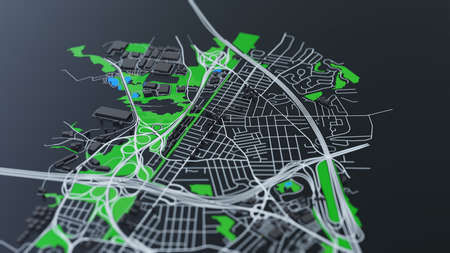 3D futuristic city architecture