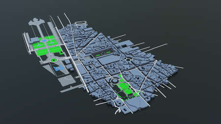 3D futuristic city architecture