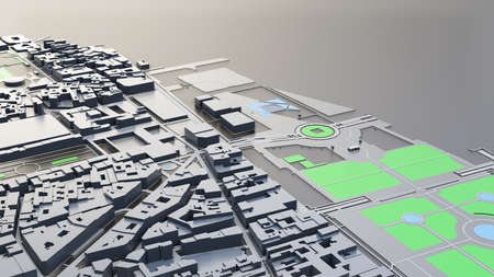 3D futuristic city architecture