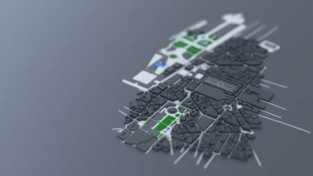 3D futuristic city architectureの写真素材