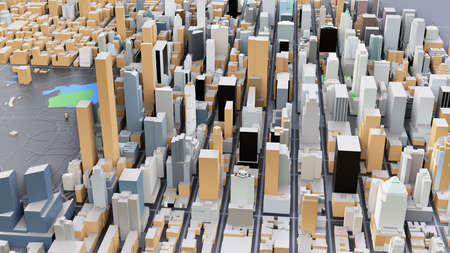 3D futuristic city architecture