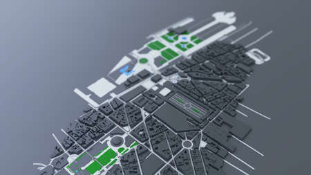 3D futuristic city architectureの写真素材