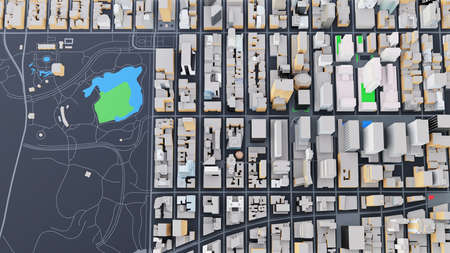 3D futuristic city architecture