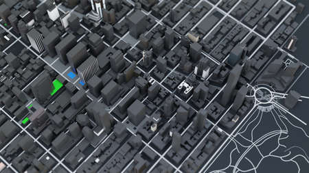 3D futuristic city architecture