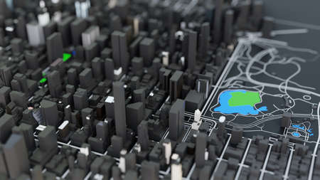 3D futuristic city architecture